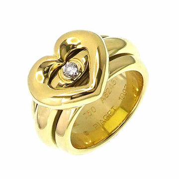 PIAGET Possession Heart #51 Ring Diamond K18 YG Yellow Gold 750