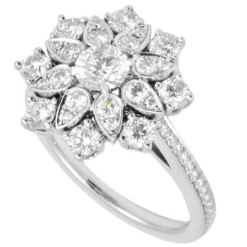 Harry Winston Lotus cluster ring Small diamond Pt950 #9 FRDPDE003LTC