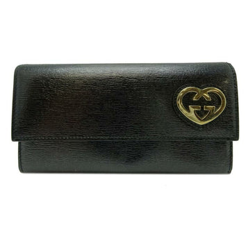 GUCCI Lovely Bifold Wallet Women's Long 251861 PVC Black