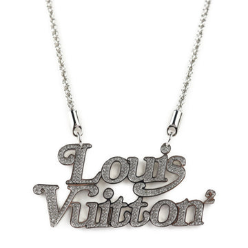 LOUIS VUITTON Collier Squared LV Strass NIGO Collaboration Necklace MP2691 Metal Rhinestone Silver Logo