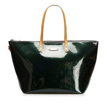 Louis Vuitton Vernis Verby GM Tote Bag M93673 Blue Nui Green Patent Leather Women's LOUIS VUITTON