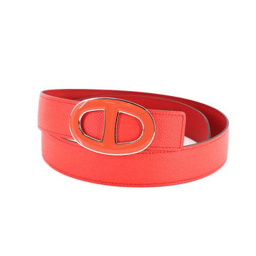 HERMES Shane Dunkle Reversible Belt Epson Swift Rose Jaipur Rouge Vif Pink 85 T Engraved