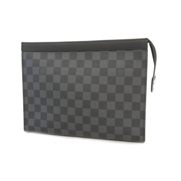 Louis Vuitton Clutch Bag Damier Graphite Pochette Voyage MM N41696