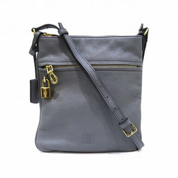 LOEWE Anagram Diagonal Leather Gold Hardware Bag Shoulder Women's