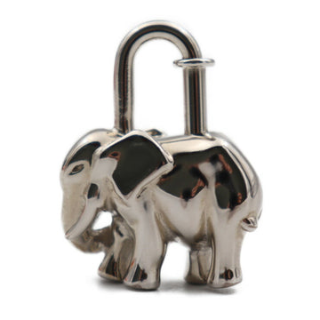 HERMES Cadena Metal Silver Elephant Bag Charm