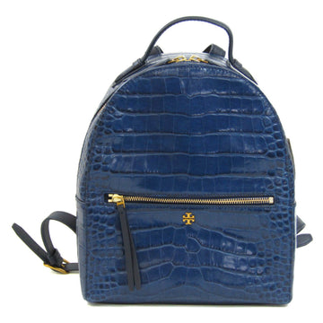 TORY BURCH Croc Embossed Mini Backpack 50702 Women's Leather Backpack Navy