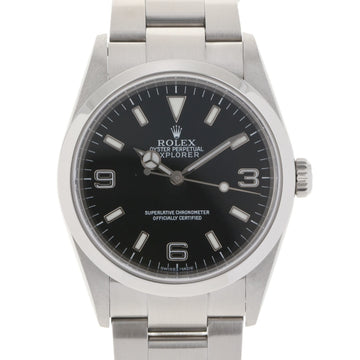 Rolex Explorer 1 EX1 114270 Men's SS watch self-winding black dial