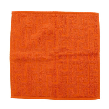 HERMES Stairs Hand Towel Handkerchief Orange 100% Cotton