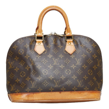 Alma bb leather handbag Louis Vuitton Brown in Leather - 32961714