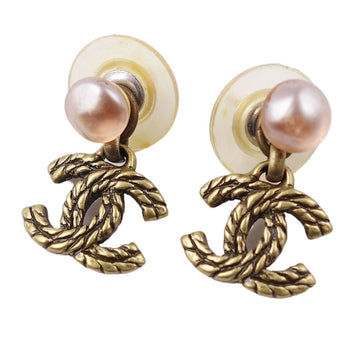 Chanel Earrings 00A Coco Mark Women's Gold