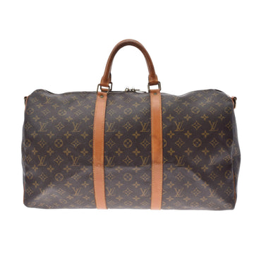 Louis Vuitton Monogram Keepall Bandouliere 50 Brown M41416 Unisex Canvas Boston Bag