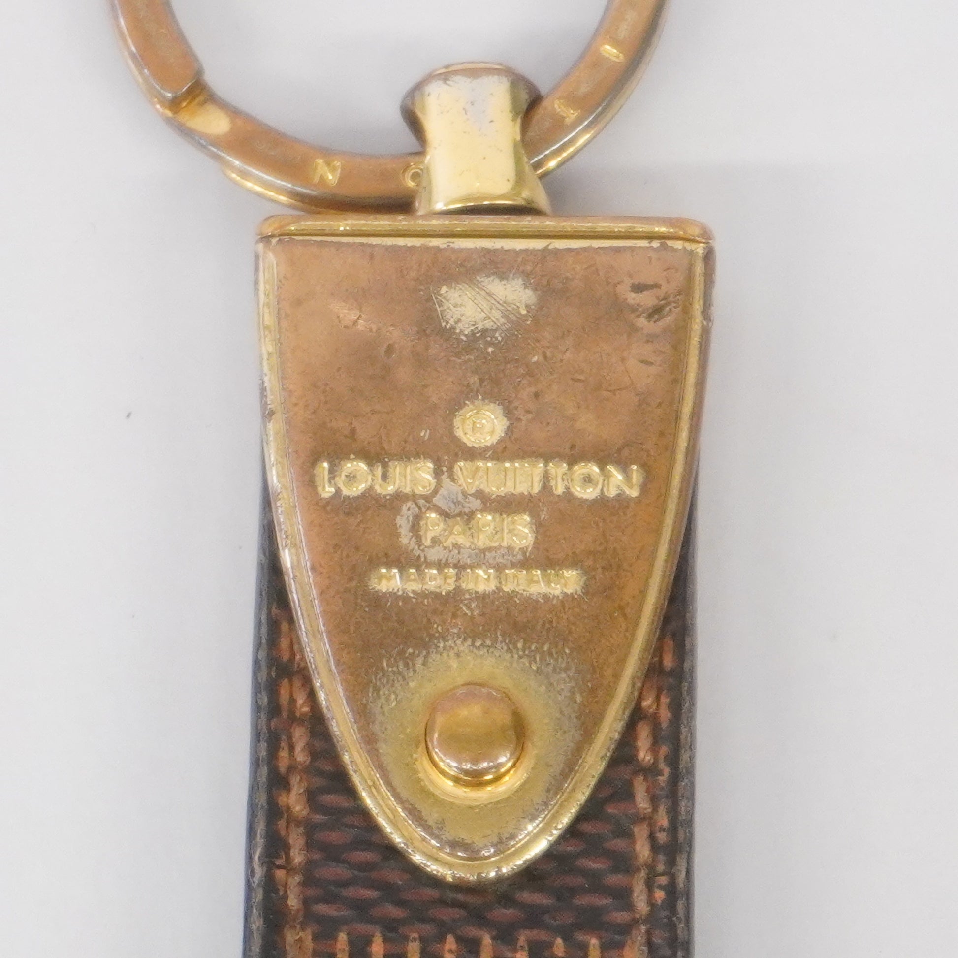 LOUIS VUITTON Damier Ebene Porte Cles Dragonne Key Holder M65050