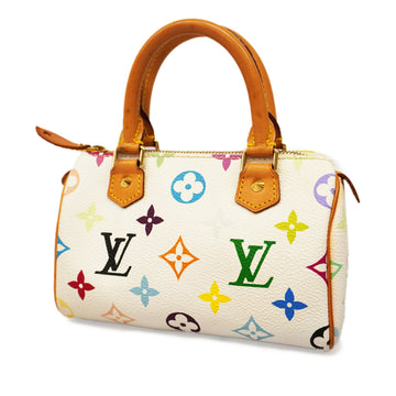 LOUIS VUITTONAuth  Monogram Multicolore Mini Speedy M92645 Women's Handbag Blanc