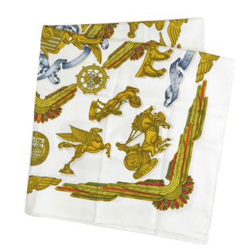 HERMES Carre 90 LES PARURES DU VENT Scarf Muffler Silk Women's