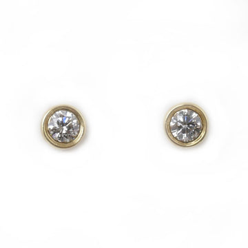 TIFFANY&Co.  K18YG Yellow Gold Diamond Visor Yard Earrings 60017484 0.9g Women's
