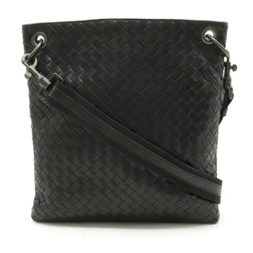 Bottega Veneta intrecciato shoulder bag leather black 172736