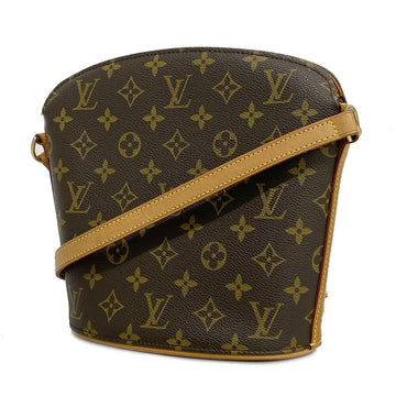 LOUIS VUITTON Shoulder Bag Monogram Drouot M51290 Brown Ladies