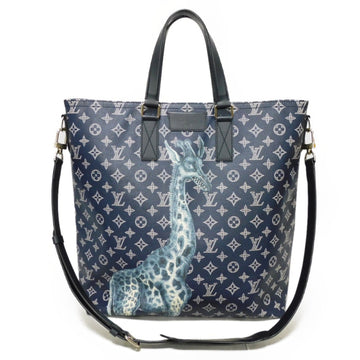 LOUIS VUITTON Tote Bag Chapman Brothers Animal Giraffe 2WAY 17SS Monogram Savannah Ankle M54127 Men's