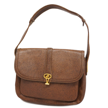 GUCCIAuth  Shoulder Bag Women's Leather Shoulder Bag Brown