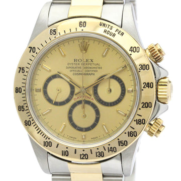 ROLEX Cosmograph Daytona 16523 Serial E 18K Gold Steel Automatic Watch BF563337