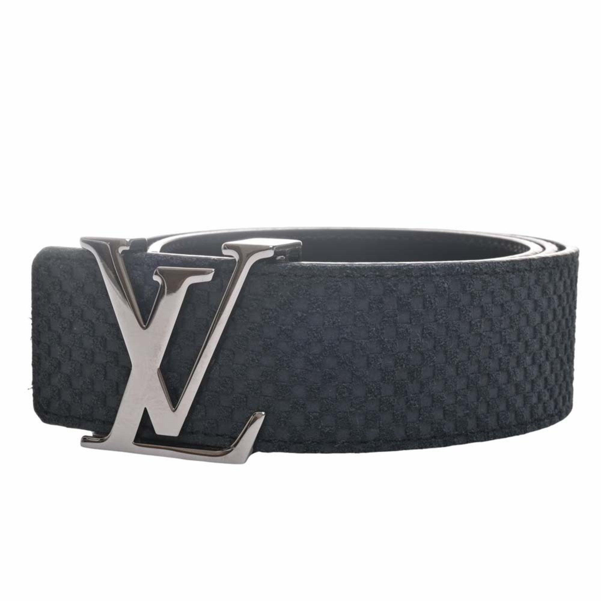 Black checkered louis shop vuitton belt