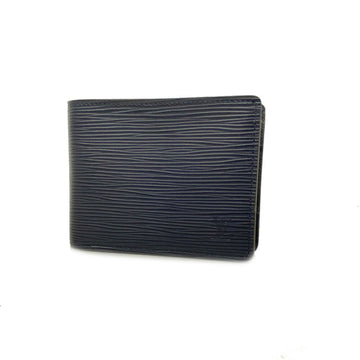 LOUIS VUITTON Wallet Epi Portefeuille Multiple M61825 Blue Marine Men's