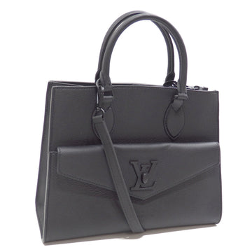 LOUIS VUITTON Tote Bag Lock Me PM Women's M55845 Noir Black Shoulder