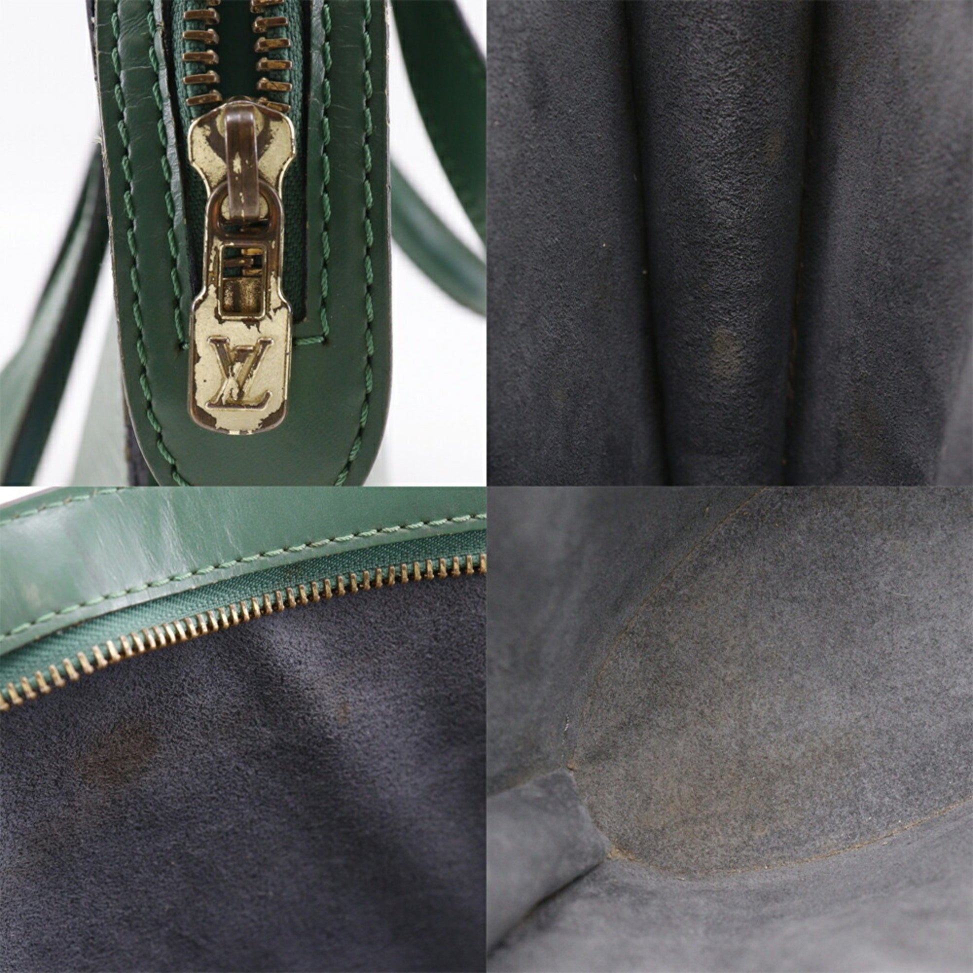 VINTAGE LOUIS VUITTON Saint Jacques Borneo Green Epi Leather PM Handbag  M52274