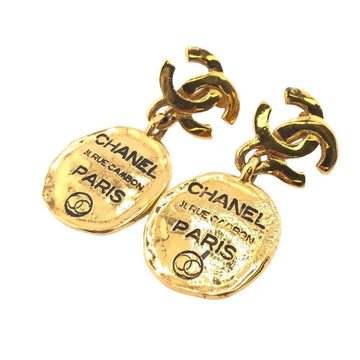 CHANEL 31 RUE CAMBON Coco Mark Earrings Gold Women's Z0005380