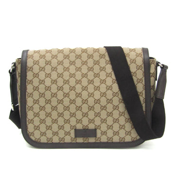 GUCCI GG Canvas 449171 Women,Men Canvas,Leather Messenger Bag,Shoulder Bag Beige,Brown