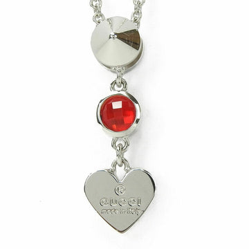 GUCCI necklace heart Ag925 silver red stone ladies accessories  Accessories