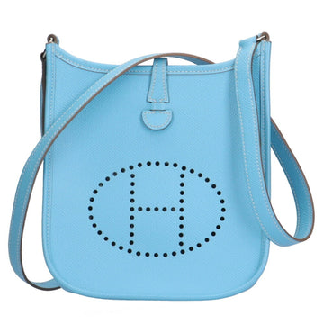 HERMES Evelyn TPM Shoulder Bag Vo Epsom Blue Ladies