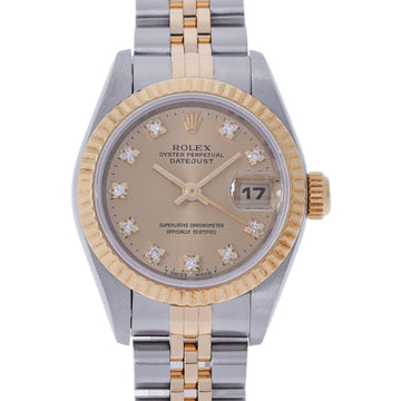 ROLEX Datejust 69173G Women's YG/SS Watch Automatic Champagne Dial