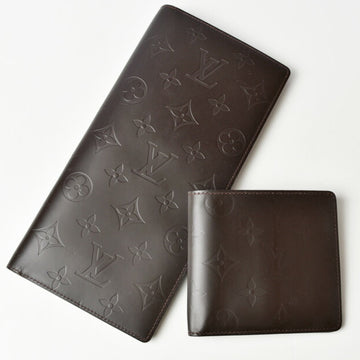 LOUIS VUITTON Wallet Men's  Long / Folded Set Portofeuil Double Cafe M66480 Monogram Grasse