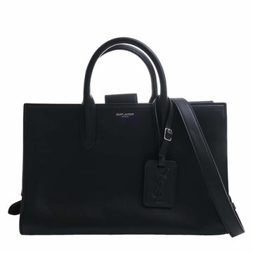 SAINT LAURENT Cavalive Gauche Leather Handbag 504924 Black Ladies