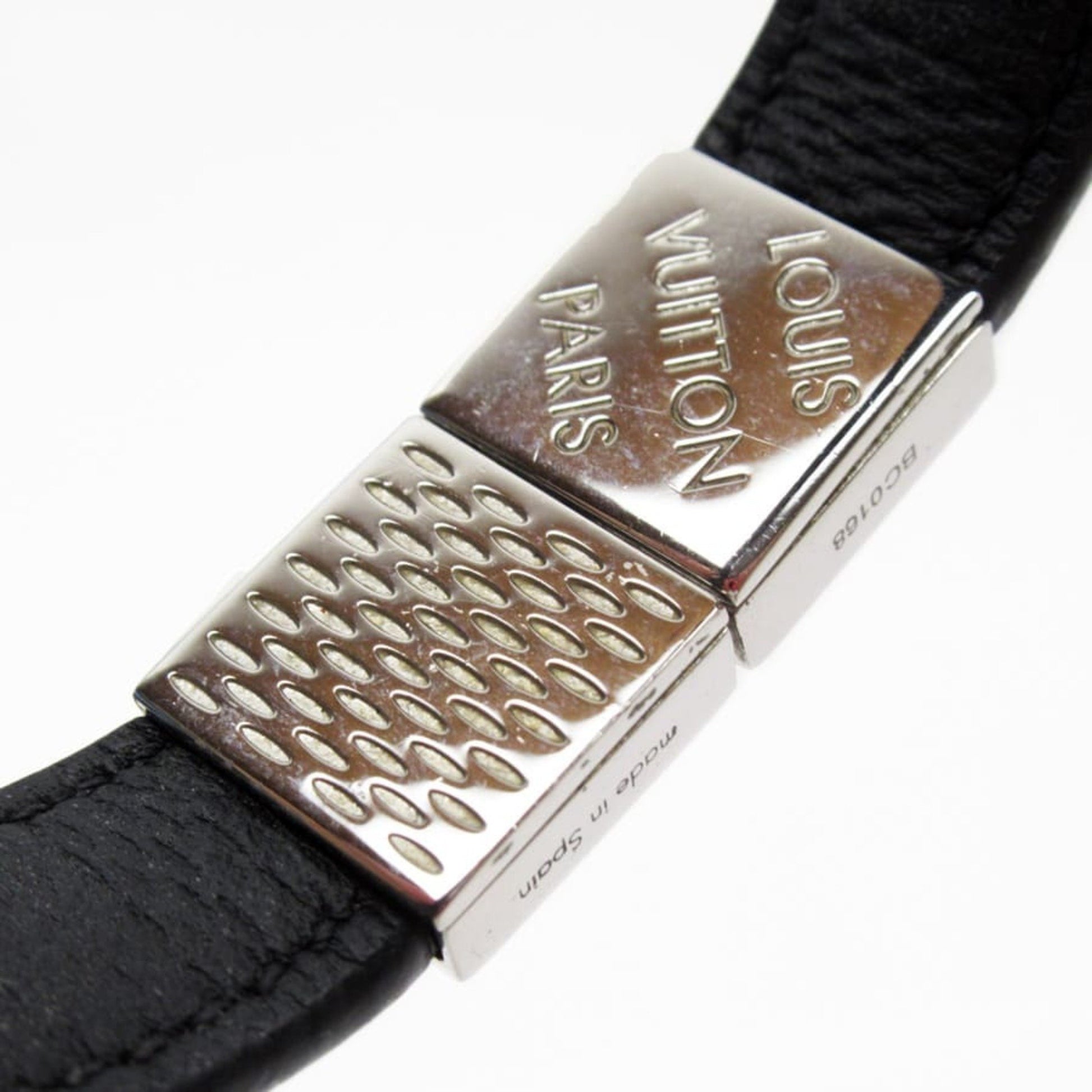 Louis Vuitton Bracelet Damier Graphite Black Pritt Reversible M6300E