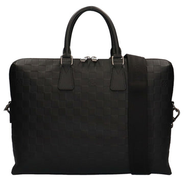 Louis Vuitton Porte Documentageur Damier Anfini Shoulder Bag Leather Onyx Unisex