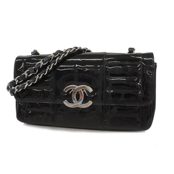 Chanel W-chain Women's Leather Shoulder Bag Black