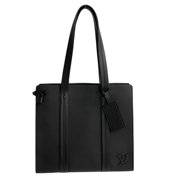 LOUIS VUITTON Aerogram Tote Logo Metal Fittings Leather Genuine Bag Business Black 15309