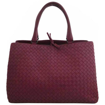 BOTTEGA VENETA Tote Bag Intrecciato Burgundy Leather Handbag