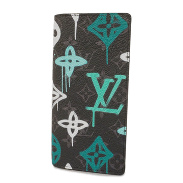 LOUIS VUITTONAuth  Monogram Eclipse GraffitiPortefeuille BrotherNM M81846 Wallet