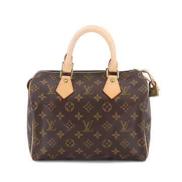 LOUIS VUITTON Monogram Speedy 25 Handbag Brown M41528 Gold Hardware