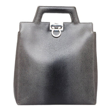 SALVATORE FERRAGAMO Gancini Gradation Handbag Rucksack 2WAY DX-218674 Black White Leather Ladies