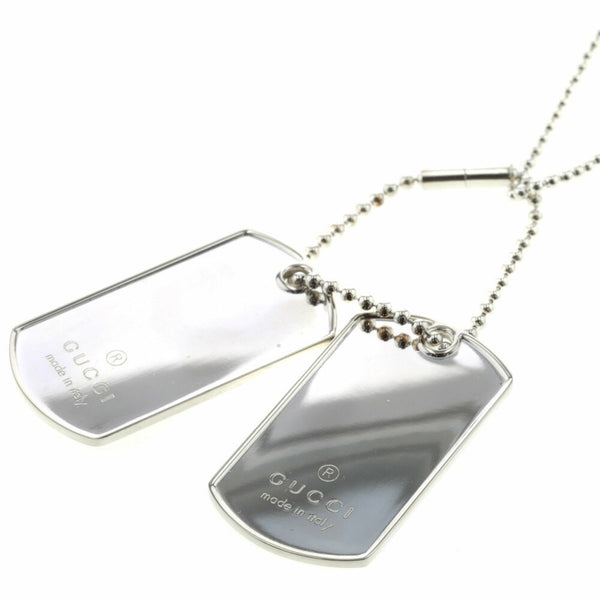 STERLING SILVER GUCCI Dog Tag Necklace. 100% Genuine. £165.00 - PicClick UK