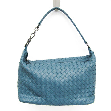 BOTTEGA VENETA Intrecciato 239988 Women's Leather Handbag Light Blue Gray