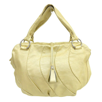 Celine Bag Women's Handbag Shoulder Leather Beige Gold