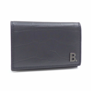 BALENCIAGA bi-fold card case black leather 601349 1JU77 1000 women's men's