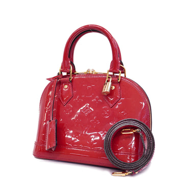 LOUIS VUITTON Wilshire PM Hand Tote Bag M93642 Vernis Red Used Women LV