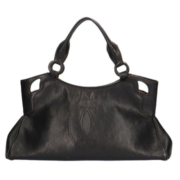 Cartier Marcello SM shoulder bag leather black ladies