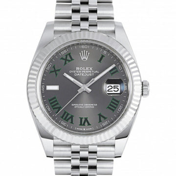 Rolex Datejust 41 126334 Slate/Green Roman Dial Watch Men's